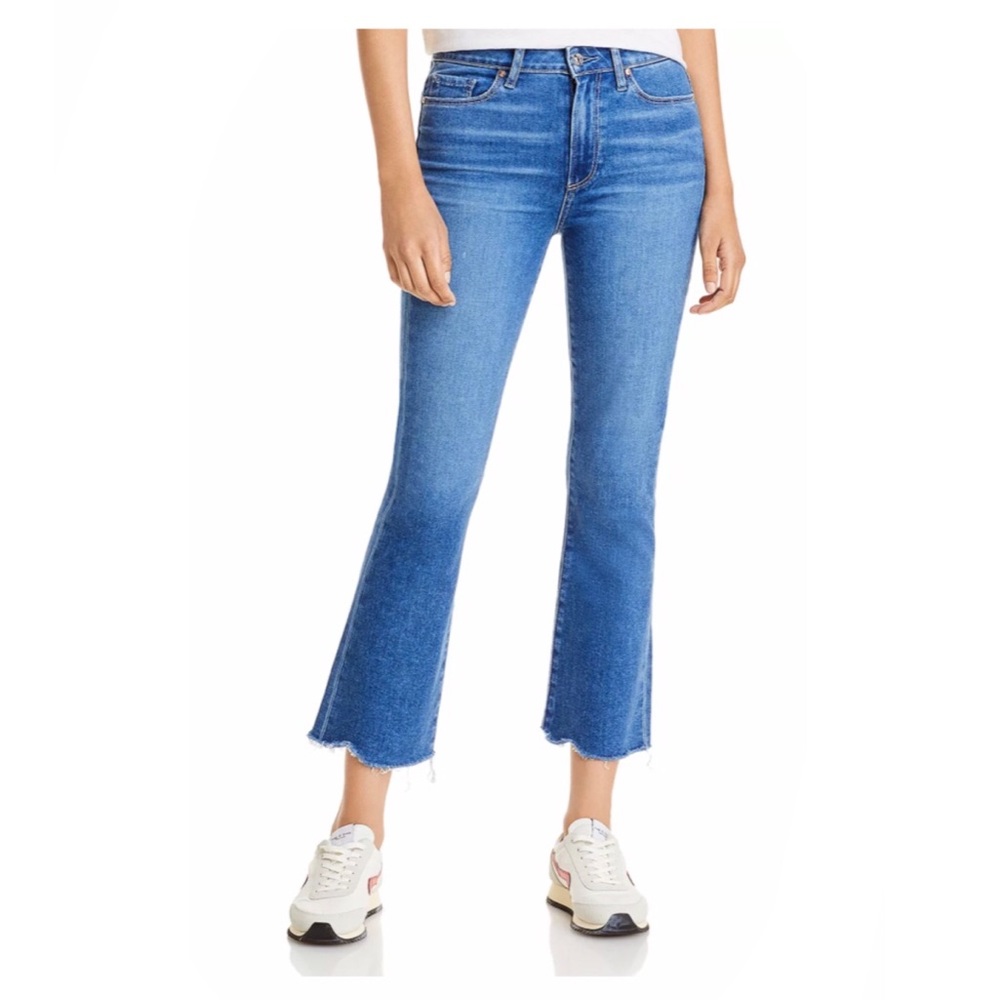 PAIGE Collette Cropped Flared Jeans in Bay (Bloomingdales Collection)